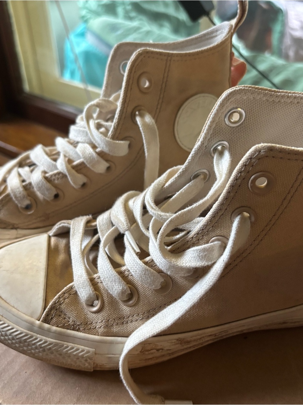 Converse Kids High-Top Sneakers in Cream